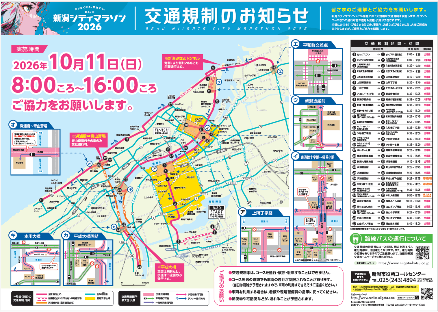 新潟シティマラソン交通規制について – 新潟シティマラソン2026